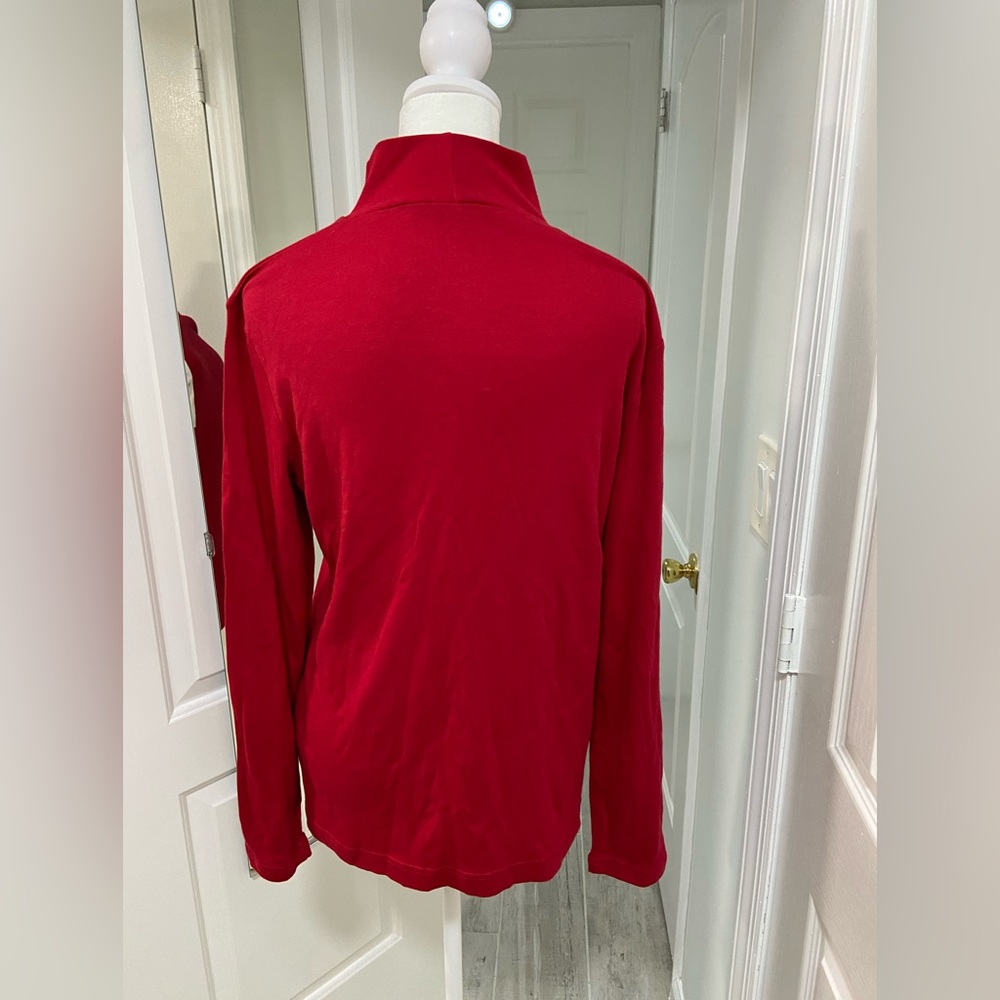 NWT  Croft & Barrow Red Women's Turtleneck Sweatshirt